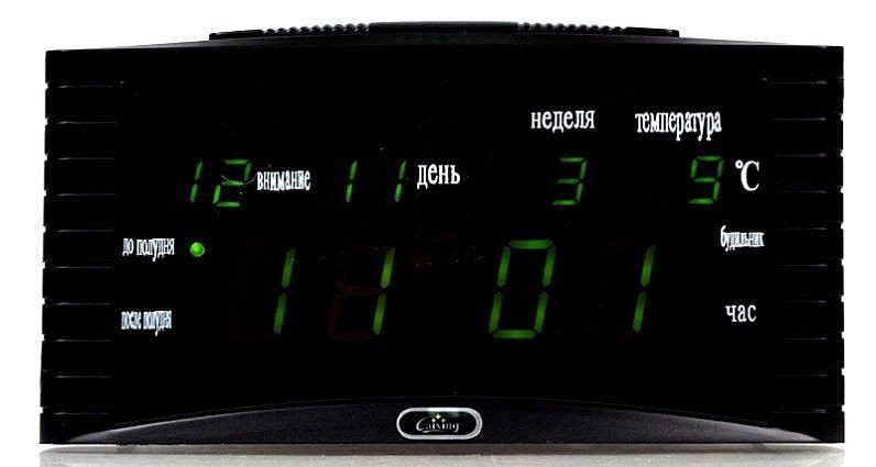 Настільний годинник LED Caixing CX 838, електронні, календар, термометр, будильник, для будинку, настільні від компанії Інтернет-магазин "Tovar-plus. Com. Ua" - фото 1