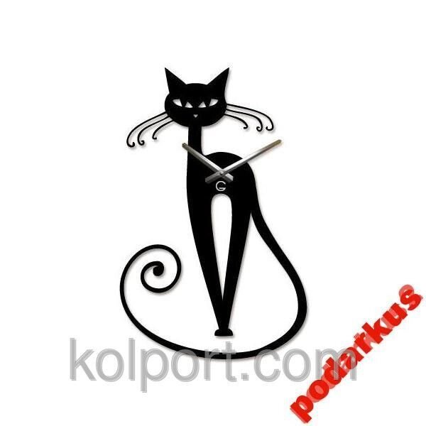 Настінний годинник Чорна кішка від компанії Інтернет-магазин "Tovar-plus. Com. Ua" - фото 1