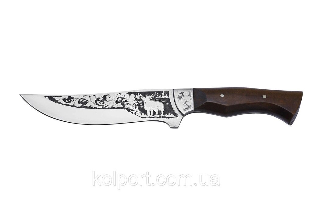Ніж мисливський ручної роботи Олень, шкіряний чохол в комплекті, тактичний ніж, рибальський ніж від компанії Інтернет-магазин "Tovar-plus. Com. Ua" - фото 1