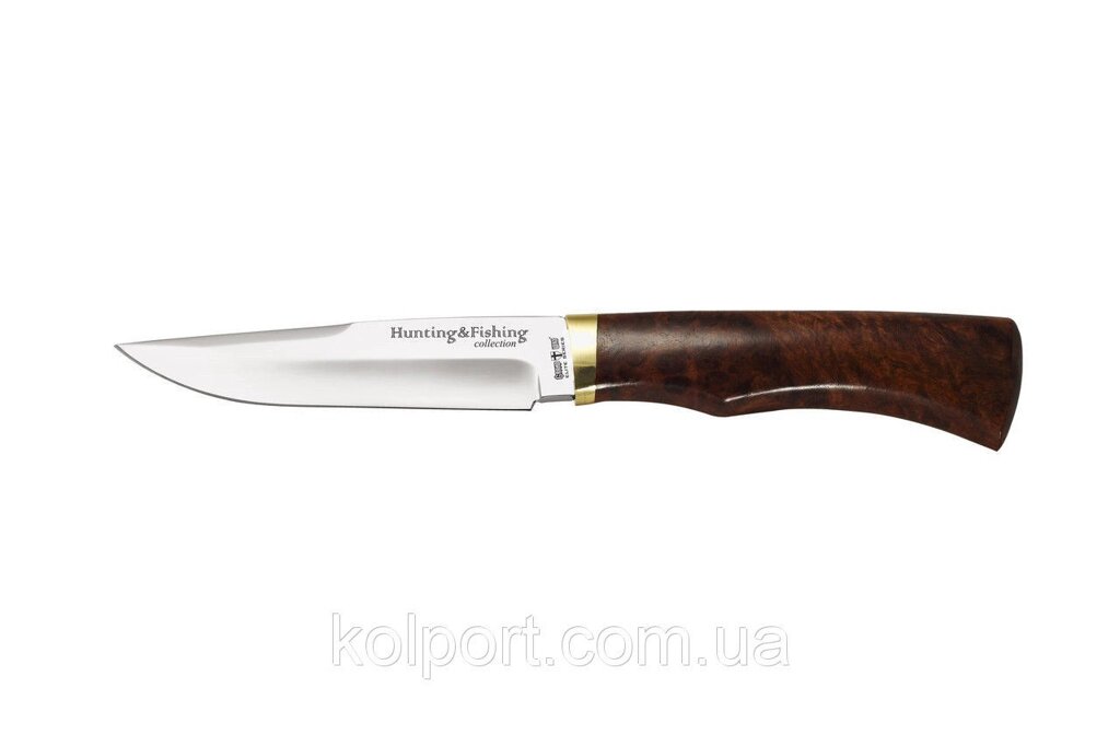 Ніж мисливський з кап-берези, 440С сталь, шкіряні піхви, мисливський ніж, рибальський від компанії Інтернет-магазин "Tovar-plus. Com. Ua" - фото 1