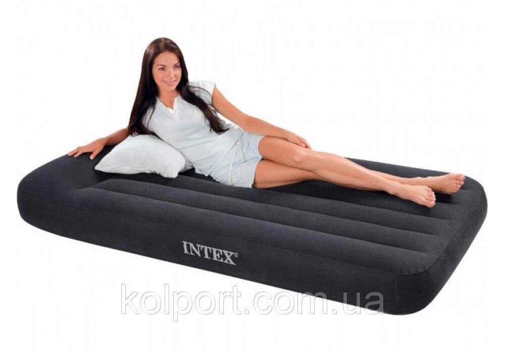 Односпальне надувне ліжко Intex 66779 (99Х191Х23 СМ.), Вбудований електронасос від компанії Інтернет-магазин "Tovar-plus. Com. Ua" - фото 1