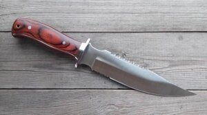 Мисливський ніж Вовк А-44, з фіксованим клинком, дерев'яна рукоять