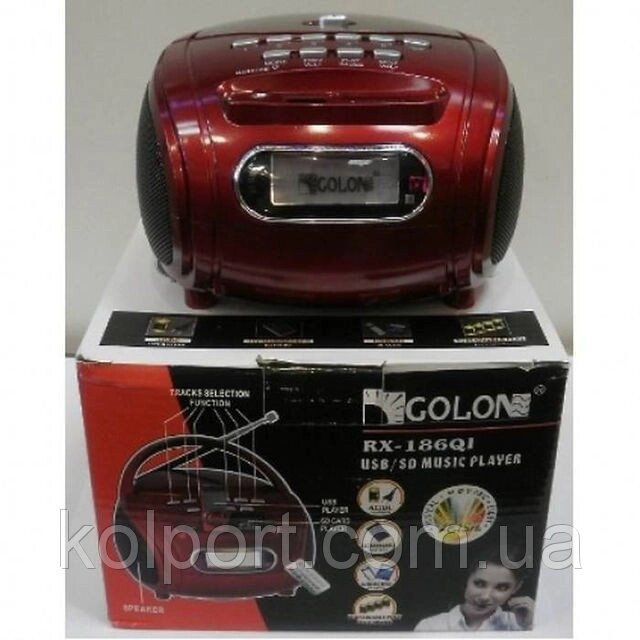 Бумбокс GOLON RX-186 QI, портативна колонка, радіо, mp3 колонки, портативна акустика, аудіотехніка - фото