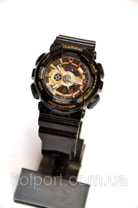 Жіночі наручні годинники Casio G-Shock Baby-G (чорні з золотим), кварцові, жіночі, спортивні, наручні