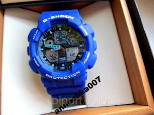 Чоловічі Супер годинник Casio G Shock з підсвічуванням СИНИЕ, чоловічий наручний годинник Casio G Shock купити