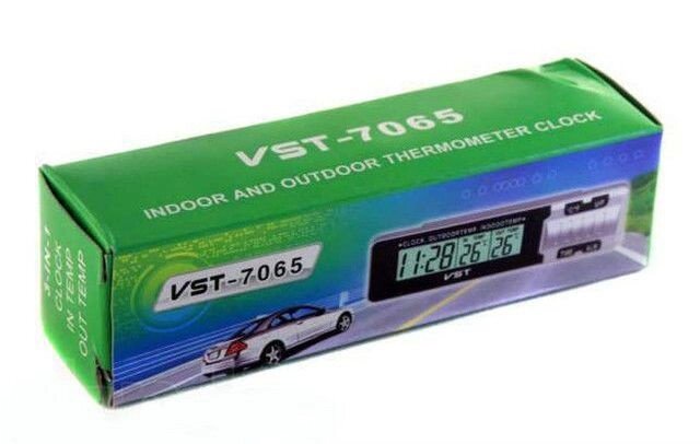 Автомобільний годинник з термометром vst-7065, товари для авто любителів - Україна