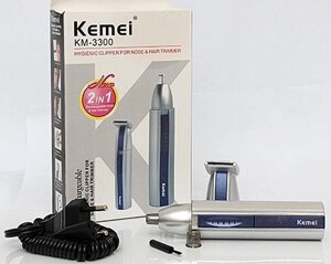 Тример для, носа і для вух 2в1 KEMEI KM-3300