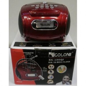 Бумбокс GOLON RX-186 QI, портативна колонка, радіо, mp3 колонки, портативна акустика, аудіотехніка