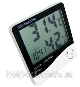 Годинники термометр гігрометр будильник LCD 4 в 1