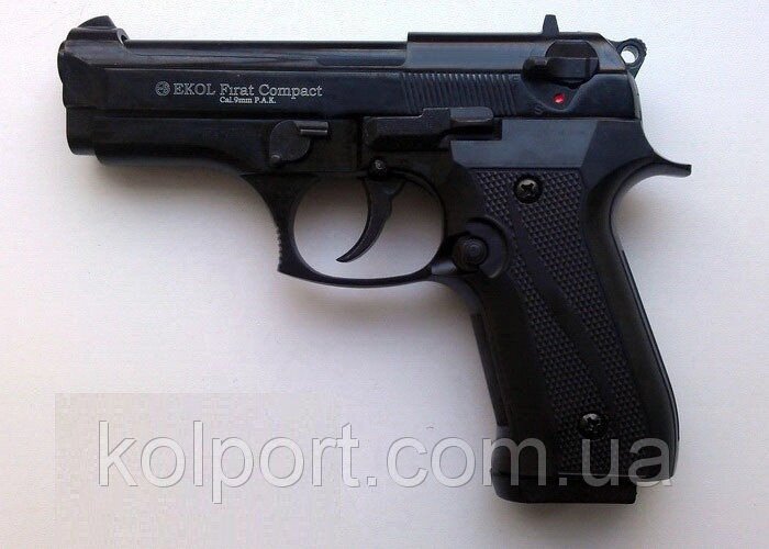 Стартовий пістолет Ekol Firat Compact Black, 9 мм, Туреччина - інтернет магазин