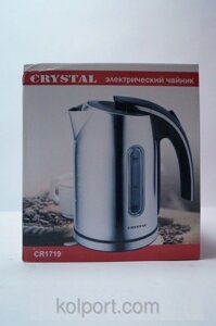 Дисковий чайник Crystal CR-1719 з LED підсвічуванням, кухонна техніка, товари для кухні, електрочайник