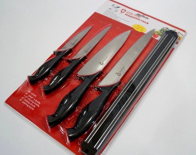 Набір ножів Swiss Zurich SZ-13101 + магнітний тримач - замовити