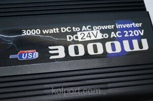 Інвентер напруги 3000w 24/220, перетворювач 24/220 3000w, автомобільні інвертори, перетворювачі