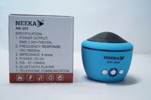 Портативна колонка Neeka bluetooth NK-203, аудіотехніка, електроніка, mp3 колонки, аксесуари для ПК