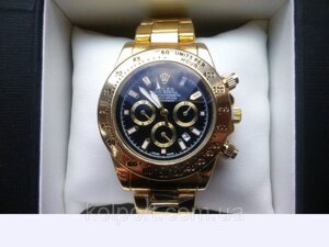 Чоловічі годинники Rolex Daytona колір циферблата золотистий, жіночі наручні годинники, чоловічі, годинник Ролекс