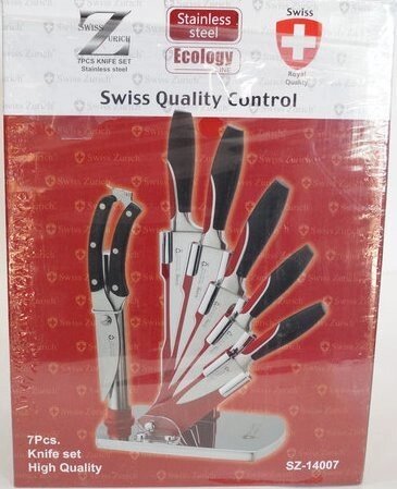 Набір кухонних ножів Swiss Zurich SZ-14007 RED - вартість