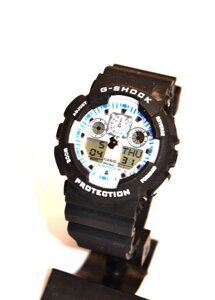 Наручний годинник Casio G-Shock (чорні з білим), спортивні, чоловічий годинник, електронні, made in Japan