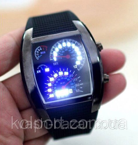 Годинник світлодіодний автомобільний Спідометр LED-підсвітка бінарні гоночні годинник купить, куплю - доставка