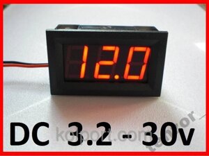Цифровий вольтметр DC 3.2 - 30 вольт, 1 шт.