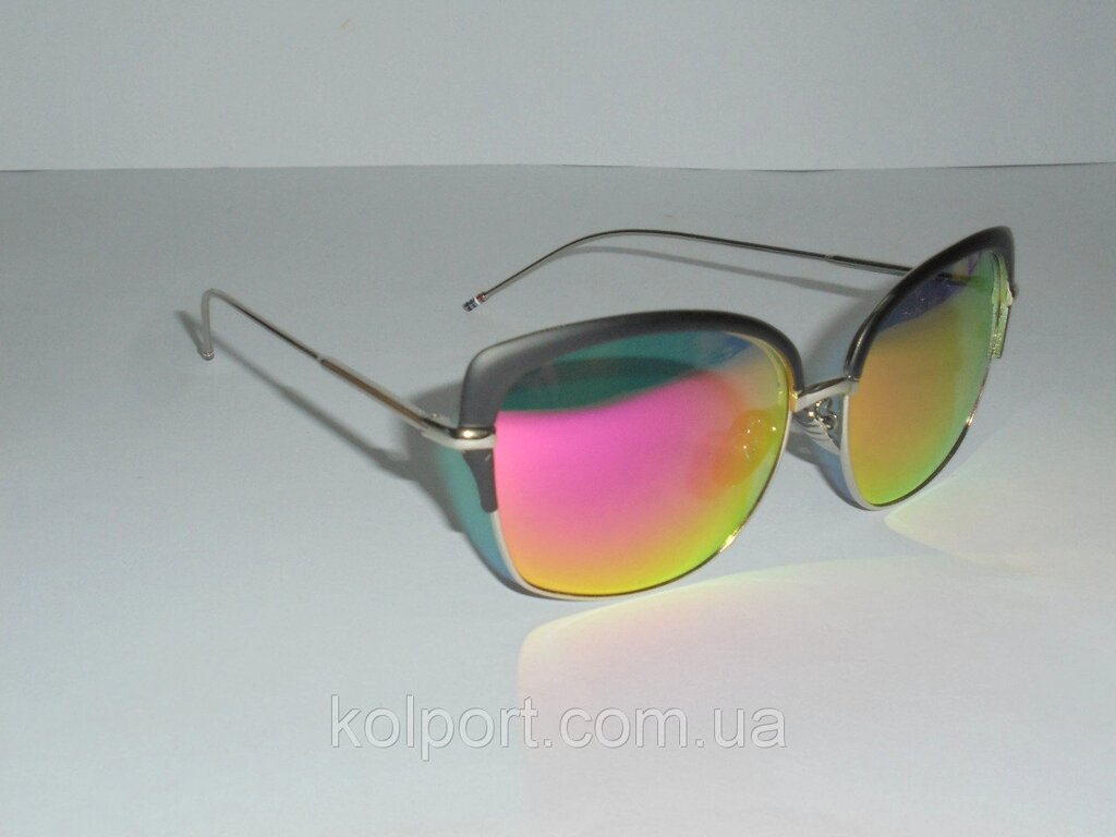 Сонцезахисні окуляри &quot;котяче око&quot; 6652, окуляри стильні, модний аксесуар, окуляри, жіночі окуляри, якість - знижка