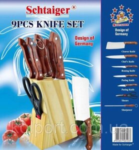 Набір кухонних ножів Schtaiger SHG-8153 з підставкою