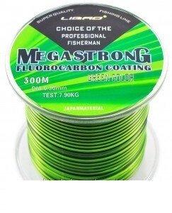 Волосінь з флюрокарбоновим покриттям Megastrong, довжина 1000 метрів, товщина 0,25