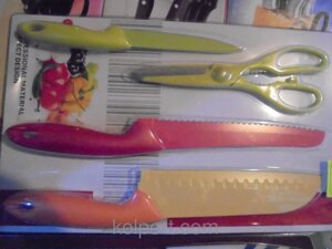 Набір ножів Kitchen Knife B-20, набір ножів, 4 предметів, Кнайф, кухонні ножі. столові ножі. підставки