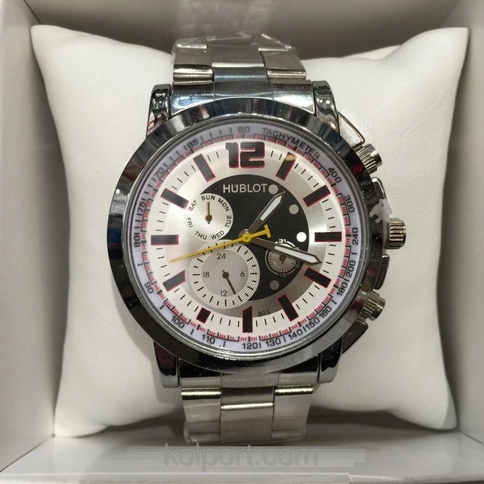 Годинники наручні HUBLOT (срібло), годинники наручні Хаблот, жіночі наручні годинники, чоловічі годинники - розпродаж