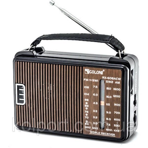 Радіоприймач GOLON RX-608ACW, всехвильовий радіоприймач, радіоприймач golon AM / FM / TV / SW1-2 - особливості