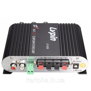 Підсилювач потужності звуку 2 аудіо входу LVPIN LP-838 2.1 2 * 15 Вт + 20 Вт (Саб)