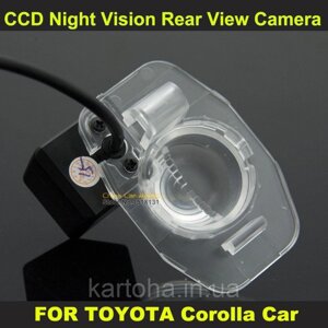 Камера заднього виду універсальна прозора Toyota Corolla тойота королла кольорова матриця CCD
