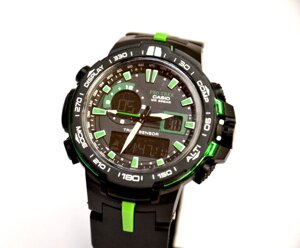 Годинники наручні PRW6000 чорні з зеленим