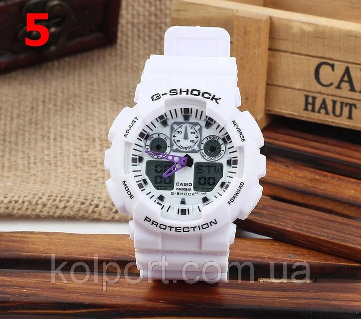 Годинники Casio G-Shock GA100, білі, наручний годинник, чоловічий годинник, електронні, спортивно-туристичні годинники - вартість