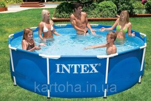 Круглий? каркасний басейн Metal Frame Pool Intex 28700 (Интекс 28200)