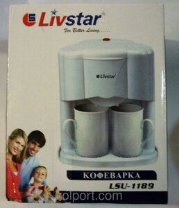 Електрична Кавоварка Livstar LSU 1189 на 2 чашки, товари для кухні, кавомолки, електро кавомолка, якість
