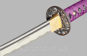 Японська катана самурай, самурайська Katana меч,, якісне лезо + підставка + коробка дерев'яна