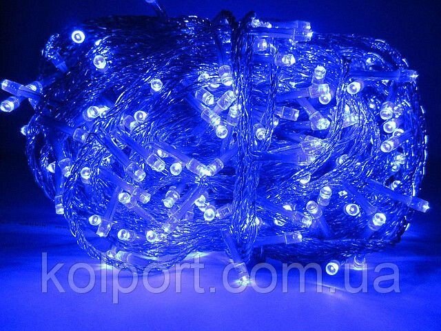 Новорічна гірлянда (синя) 300Led, світлодіодна, святкове освітлення, світлотехніка - опт