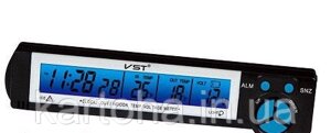 Автомобільний годинник з термометром і вольтметром vst-7043V