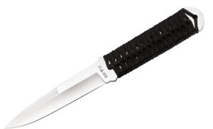 Метальний ніж із фальшлезуванням і однобічним заточуванням, тренувальний ніж для метання, ручка — шнурівка