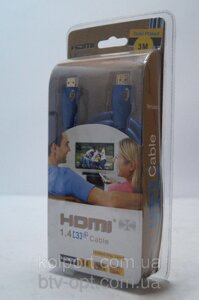 HDMI кабель 3м для ТВ та відео електроніки з золотим напиленням, HDMI кабель, кабель для ТВ