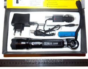 Електрошокер 1102 Скорпіон 20 000В (Шокер-ліхтарик 1102) + запасний акумулятор в ПОДАРУНОК + прикурювач