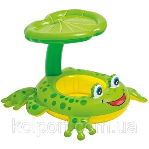 Надувний пліт жабеня Intex 56584 Froggy Friend Shaded Baby Float