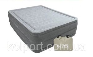 Надувна двоспальне ліжко Intex 64418 з вбудованим електро насосом (152-203-56 СМ)