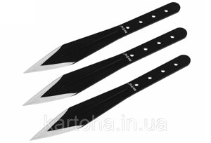 Набір ножів 3 шт для метання метал + чохол, 2-стороння заточка, збалансовані