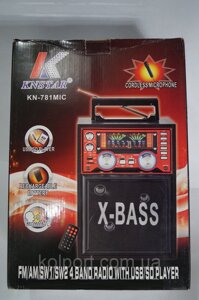 Портативна колонка SD / USB KN-781 karaoke, портативна акустика, колонка караоке, аудіотехніка, музична