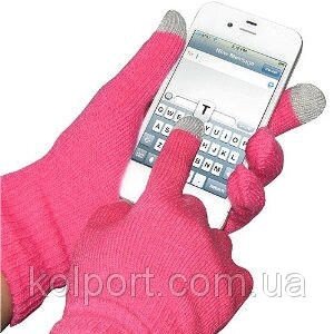 Рукавички для сенсорних телефонів Touch Gloves (рожеві), аксесуари для телефонів