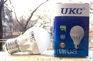 Світлодіодна енергозберігаюча лампа LED E27 3W (Білий світло) UKC, світлотехніка, світильники