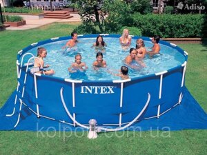 Каркасний басейн Intex 28236 (28736) 457х122 см. В комплекті насос-фільтр, сходи, тент, підстилка