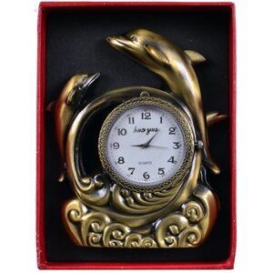 Запальничка подарункова з годинником Дельфіни №4373
