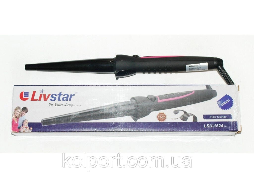 Плойка Livstar LSU-1524, Лівстар, плойка для завивки волосся, конусна плойка, краса і здоров'я, жіночі товари від компанії Інтернет-магазин "Tovar-plus. Com. Ua" - фото 1